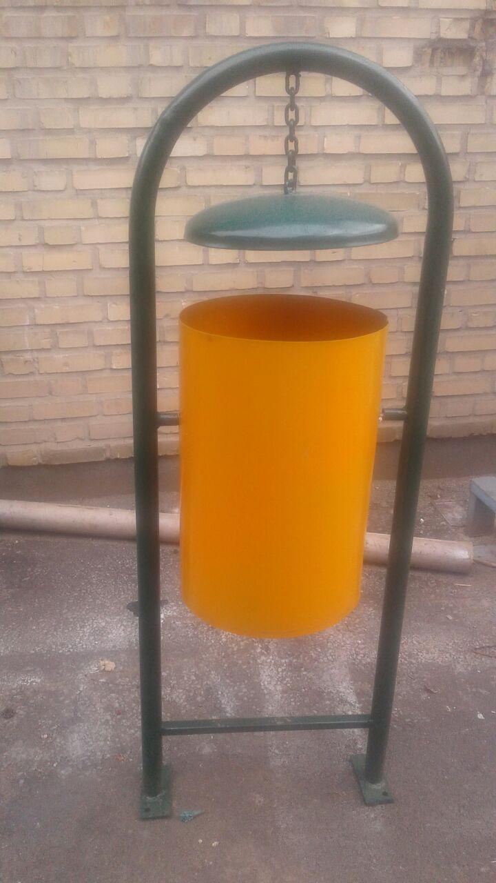 سطل زباله فلزی پارکی