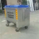 سطل زباله فلزی 1100 لیتری گالوانیزه 19 سطل زباله فلزی 1100 لیتری گالوانیزه